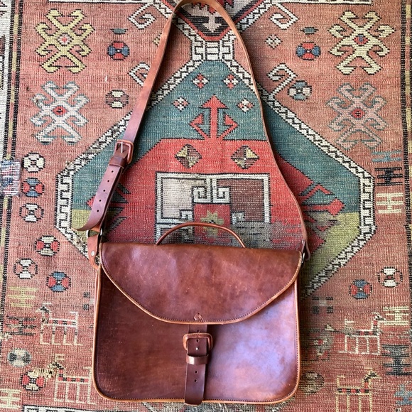 Leather Messenger Bag - Picture 2 of 12
